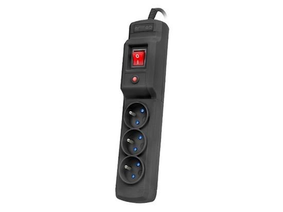 ARMAC SURGE PROTECTOR MULTI M3 5M 3X FRENCH OUTLETS BLACK