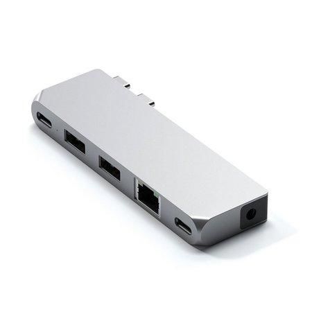 Satechi USB-C Pro Hub Mini Adapter - Silver Aluminium, ST-UCPHMIS