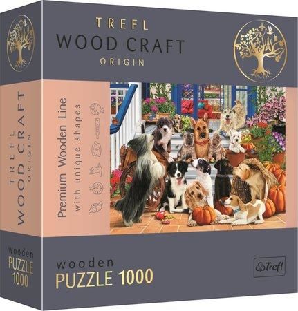 TREFL Wood Craft Origin puzzle Psí přátelství 1000 dílků