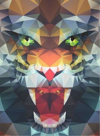 RAVENSBURGER Puzzle Polygonový tygr 500 dílků