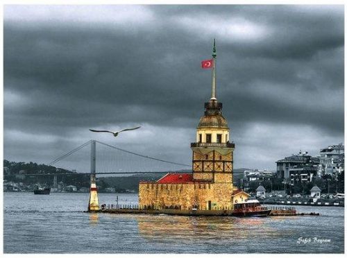 ANATOLIAN Puzzle Nostalgická Dívčí věž, Turecko 1000 dílků