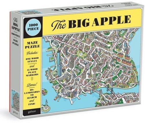 GALISON Puzzle Velké jablko New York 2v1, 1000 dílků