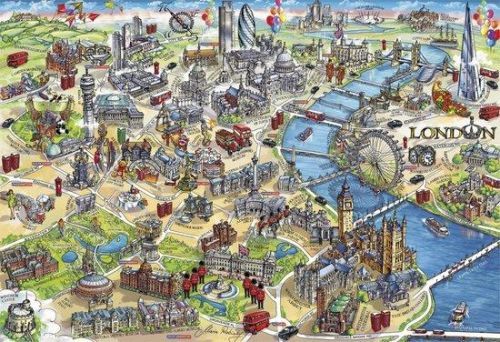 GIBSONS Puzzle Londýnské památky 500 dílků