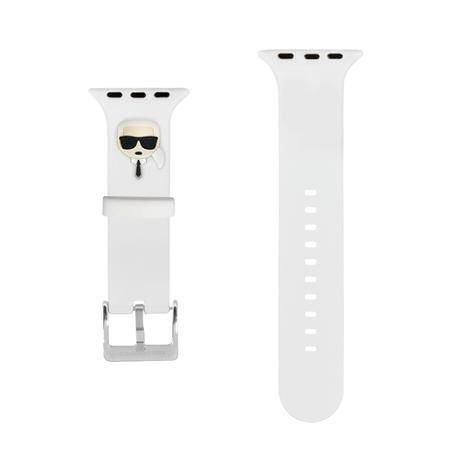 KLAWLSLKW Karl Lagerfeld Karl Head Řemínek pro Apple Watch 42/44mm White