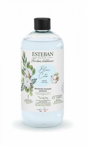 Esteban Paris Parfums  ESTÉBAN NÁHRADNÍ NÁPLŇ DO TYČINKOVÉHO DIFUZÉRU - NATURE - WHITE COTTON, 500 ML 500 ml