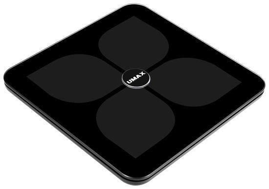 UMAX chytrá váha Smart Scale US20HRC / 0,2 – 180 kg/ Bluetooth 4.0/ 15 tělesných parametrů/ čeština/ černá