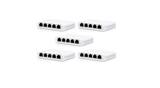 UBNT UniFi Switch USW-Flex-Mini-5, 5-pack  [5xGigabit, 1xPoE In], USW-Flex-Mini-5
