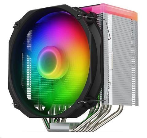 SilentiumPC chladič CPU Fortis 5 ARGB / 140mm fan/ 6 heatpipes / PWM / nanoreset controller / pro Intel i AMD, SPC308