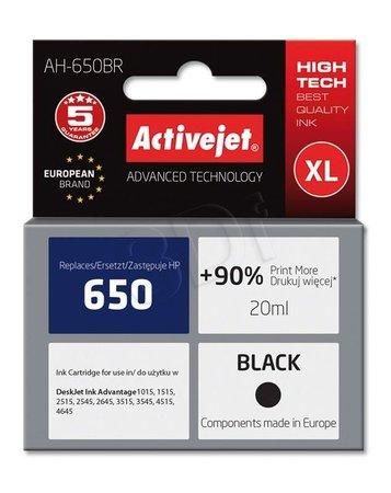 Inkoustová kazeta ActiveJet AH-650BR | černá | 20 ml | HP HP 650 CZ101AE, EXPACJAHP0225