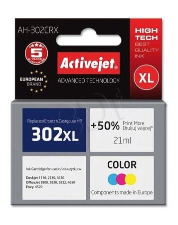 Atrament ActiveJet pre HP 302XL F6U67AE AH-302CRX Tricolor 21 ml , AH-302CRX