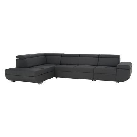 Kondela Sedací souprava, tmavě šedá, látka Stark, levá, MAVIS