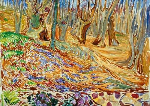 BLUEBIRD Puzzle Jilmový les na jaře (1923) 1000 dílků