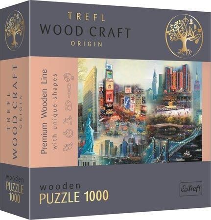 TREFL Wood Craft Origin puzzle Koláž New York 1000 dílků
