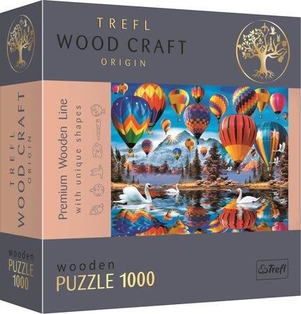 TREFL Wood Craft Origin puzzle Barevné balóny 1000 dílků