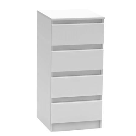 Kondela 4 šuplíková komoda, bílá, HANY NEW 009