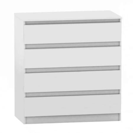 Kondela 4 šuplíková komoda, bílá, HANY NEW 004