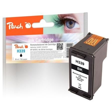 Inkoustová náplň Peach HP C8767E, No. 339, 26 ml kompatibilní - černá,