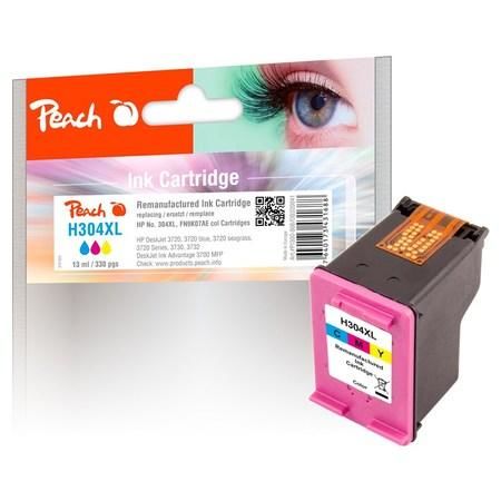 Inkoustová náplň Peach HP N9K07AE, No. 304XL, 13 ml kompatibilní CMY,