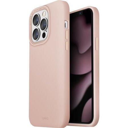 UNIQ Lino Blush Pink MagSafe Compatible iPhone 13 Pro růžový