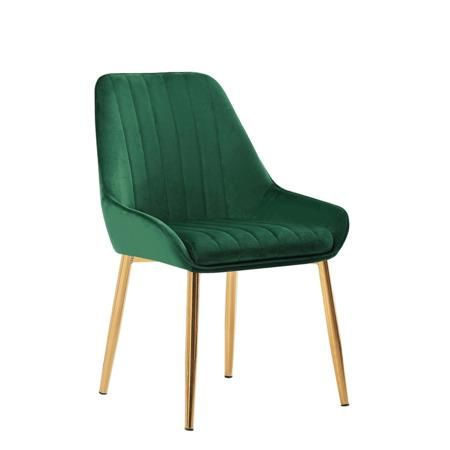 Kondela Jídelní židle, smaragdová / gold chrom-zlatý, PERLIA