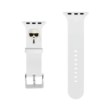 KLAWMSLKW Karl Lagerfeld Karl Head Řemínek pro Apple Watch 38/40mm White
