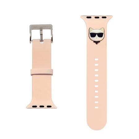 KLAWLSLCP Karl Lagerfeld Choupette Head Řemínek pro Apple Watch 42/44mm Pink