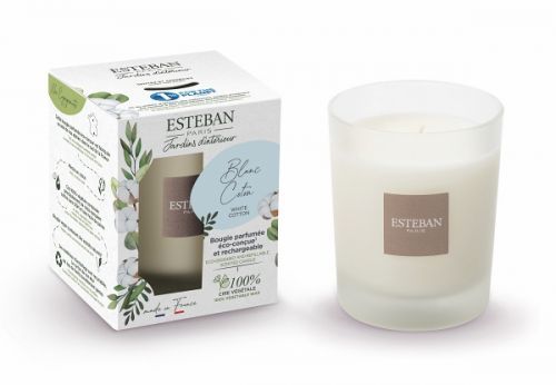 Esteban Paris Parfums  ESTÉBAN VONNÁ SVÍČKA NATURE - WHITE COTTON, 180 G
