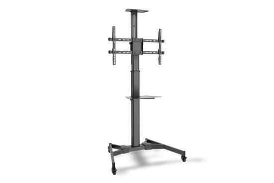 TV Presentation Cart with Shelf, 1xLCD, max. 70'', max. 50kg, VESA max. 600x400