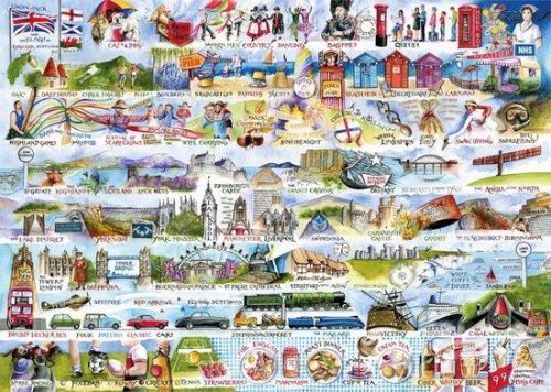 GIBSONS Puzzle Symboly Velké Británie 1000 dílků