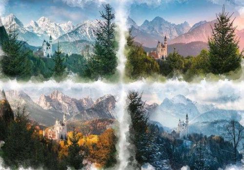 RAVENSBURGER Puzzle Neuschwanstein ve čtyřech ročních obdobích 18000 dílků