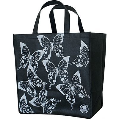 Niteola látková taška nákupní, 34 × 36 × 22 cm, černo bílá