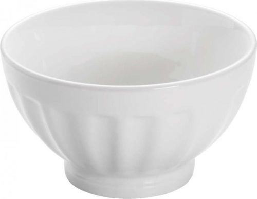 Bílá porcelánová miska Maxwell & Williams Basic Ribbed, ø 15,5 cm