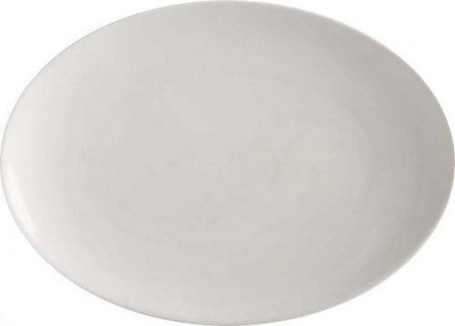 Bílý porcelánový talíř Maxwell & Williams Basic, 30 x 22 cm