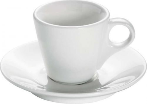 Bílý porcelánový hrnek s podšálkem Maxwell & Williams Basic Espresso, 70 ml