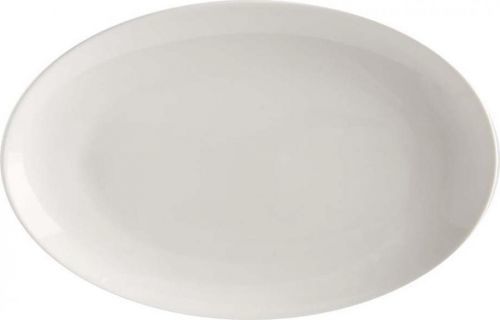 Bílý porcelánový talíř Maxwell & Williams Basic, 25 x 16 cm