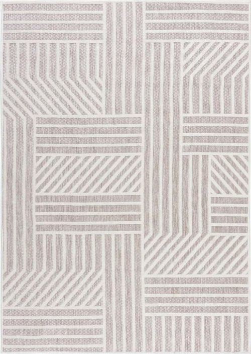 Béžový venkovní koberec Flair Rugs Blocks, 120 x 170 cm