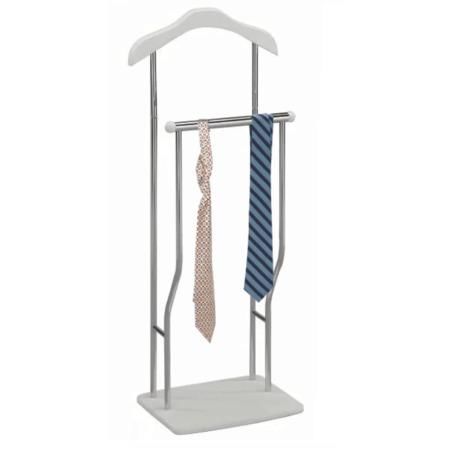 Věšák, němý sluha, chrom + bílá, ELIAS Tempo Kondela