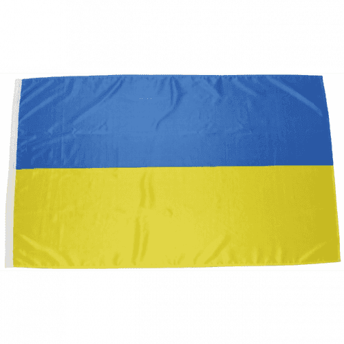 Vlajka: Ukrajina [150x100, s průvlekem]