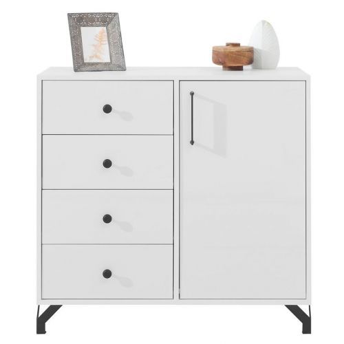 Komoda Bergen Be7 bílá Lux/bílá lesk