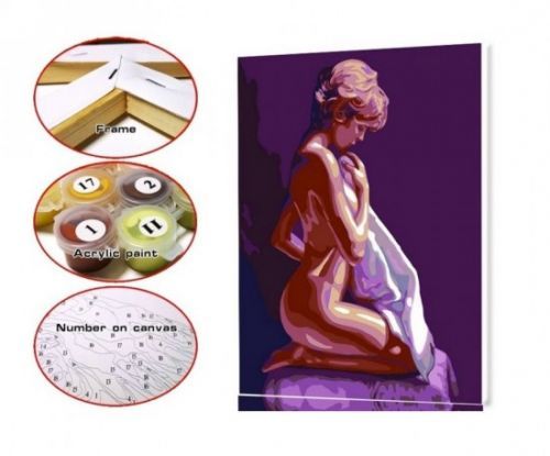 Malování s čísly - plátno - 24 x 30 cm - akt - 5404