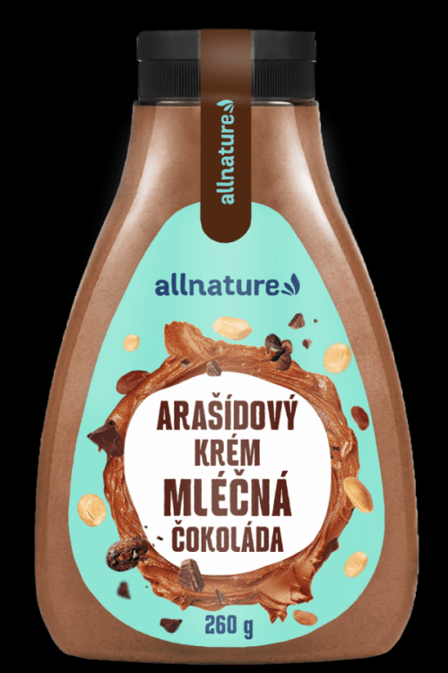 ALLNATURE Arašídový krém mléčná čokoláda v tubě 260 g