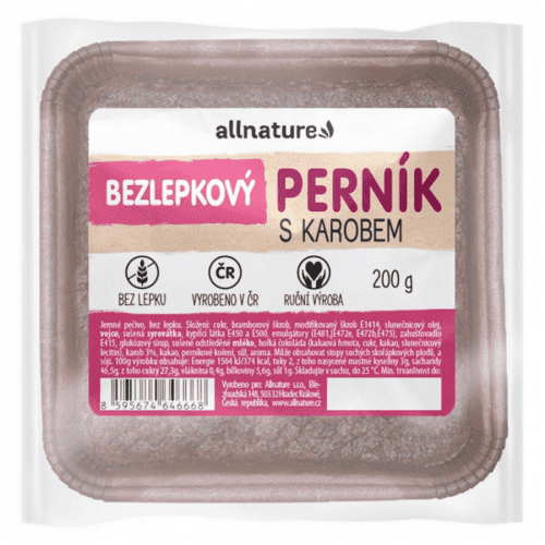 ALLNATURE Bezlepkový perník s karobem 200 g