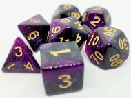 Dice4friends Dice Set Confetti: Purple Galaxy (7)
