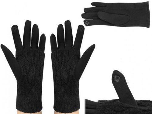 Zimní rukavice na dotykové displeje 2v1 Barva: Černá