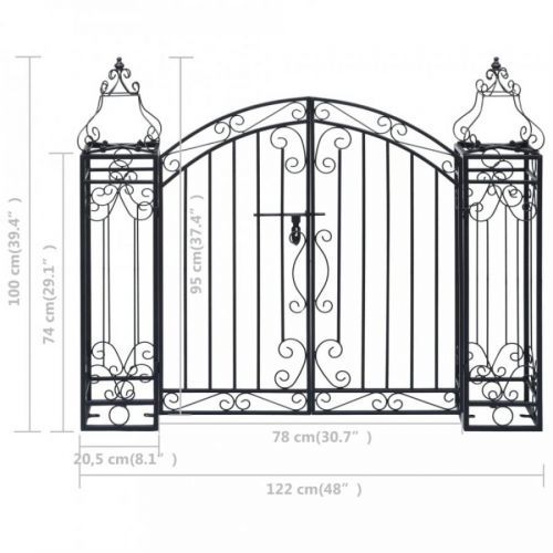 Okrasná zahradní brána kov Dekorhome 100 cm