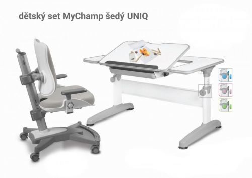 MAYER dětský rostoucí set židle a stůl MyChamp šedý UNIQ