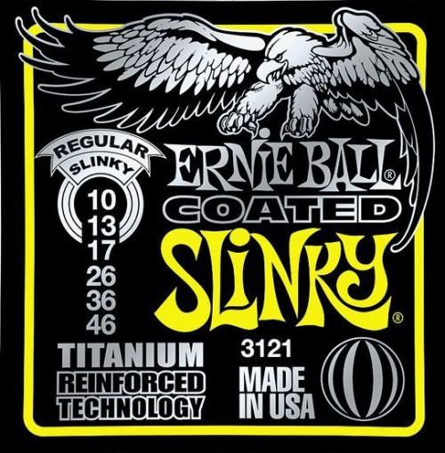 Ernie Ball P03121 Coated Titanium RPS Regular Slinky - .010 - .046