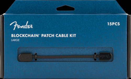 Fender Blockchain Patch Cable Kit, Black, Large