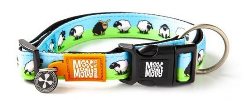 Max & Molly Smart ID obojek polostahovací Black Sheep - velikost XS: obvod krku 22-35 cm, Š 10 mm