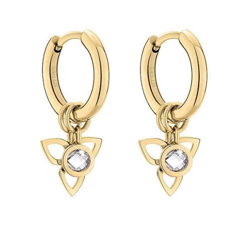 Tamaris Hravé kruhové pozlacené náušnice 2v1 TJ-0017-E-15